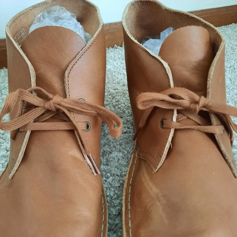 Clarks Originals Desert Chukka Boots Dark Tan Genuine Leather 26162422 Size 11
